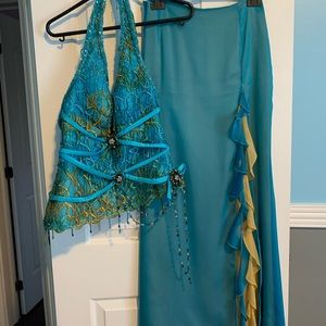 Beautiful 2 piece dress with scarf size 38
